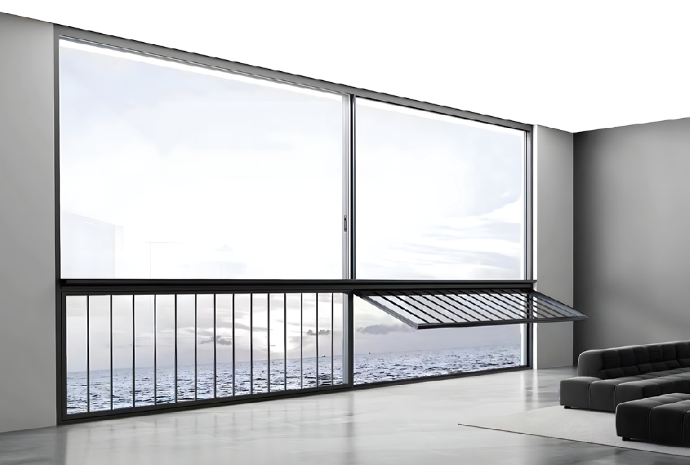 136窄边全隐六轨断桥推拉窗