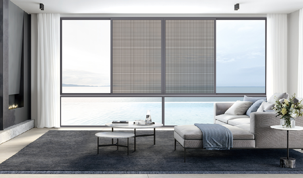 132-55中窄断桥三轨地漏推拉窗